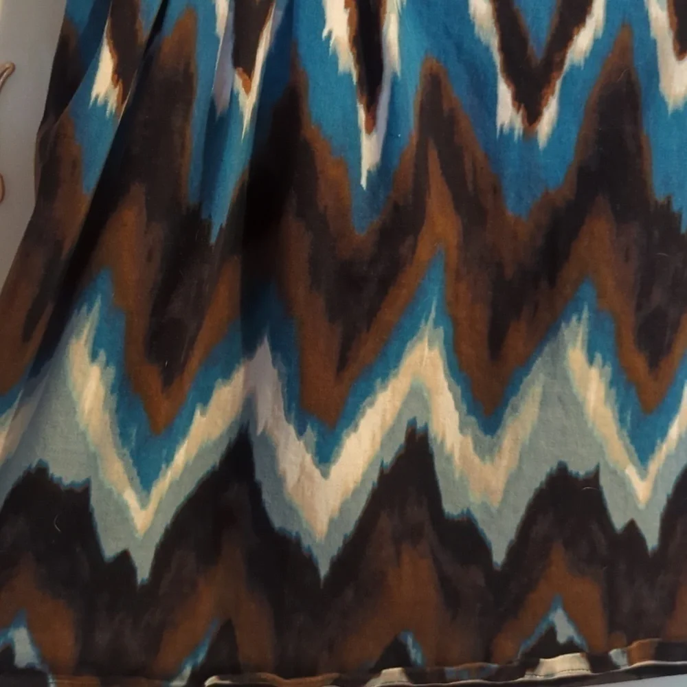 Worthington Stretch Chevron Southwestern feel Swinging Mini - Size 14 - Picture 2 of 12